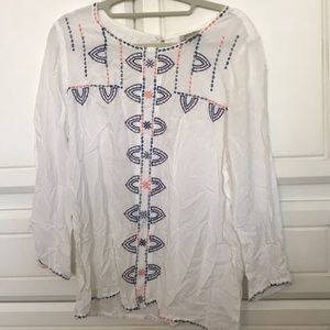 Lucky Brand Embroidered Top